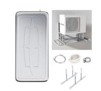 PQXQZ Bac de Vidange en Acier Inoxydable, Bac Condensat Clim, Bac à Eau pour Climatiseur, Kit de Raccord de Vidange pour Fenêtre AC et Mini Unités Split (Color : Side outlet, Size : 93x44cm/37x17in
