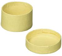Pracht Creatives Hobby 7648-03541 Set de boîtes en Carton Kraft, 4 boîtes Cadeau Rondes avec Couvercle, 6 x 3,5 cm chacune, pour décorer, Conserver et Offrir