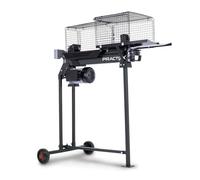 Practixx Fendeur de bois horizontal PX-LS 7t 230V Support+huile hydraulique | 2200W Fendeur hydraulique - Force de fendage 7T - Longueur de fente 520 mm / Ø 250 mm