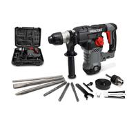 Practixx Marteau Perforateur | PX-BH-7V | Coffret & Adaptateurs inclus | 1500W SDS-Plus | 7J | 6 Niveaux Variables | 3m de câble | 32mm de capacité de perçage | 4250 BPM-920 tr/min