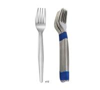 PRADEL ESSENTIEL - 12 fourchettes de table - Baltics - Acier inoxydable 18/0, Finition Standard - Longueur 186 mm