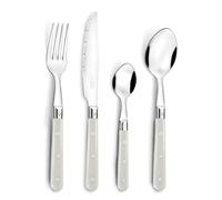 Pradel Essentiel Bistro-Club Ménagère 24 couverts Pour 6 personnes, Noir | Ménagère 24 couverts de table pour 6 personnes, Acier inoxydable 18/0, Finition Standard, Compatible lave-vaisselle