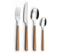 Pradel Essentiel Bosquet Ménagère 24 couverts 18/0 Pour 6 personnes, Bois