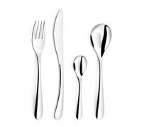 PRADEL ESSENTIEL - Coffret 24 couverts de table pour 6 personnes - Nymphea - Acier inoxydable 18/0, Finition Brillante