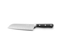 PRADEL ESSENTIEL - Couteau Santoku - Blason - Acier inoxydable 13 C, Finition Satinée - Lame 18 cm - Noir