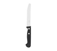 Pradel Essentiel - Couteaux de table - Lot de 12 - Polypro 2 rivets - Acier inoxydable 13 C, Finition Brillante - Epaisseur 1 mm, longeur 210 mm - Noir
