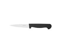 Pradel Essentiel - Couteaux office - Lot de 12 - Polypro - Acier inoxydable 13 C, Finition Brillante - Epaisseur 1 mm, longeur 180 mm - Noir