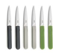 Pradel Essentiel Energy Couteaux office Acier 13C, Lot de 6, Coloris mixés | Lot de 6 couteaux office, Acier Inoxydable 13 C, Finition Brillante, Epaisseur 1 mm