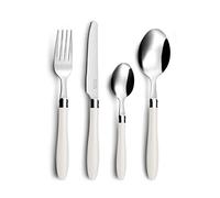 PRADEL ESSENTIEL - Ménagère 16 couverts de table pour 4 personnes - Réglisse - Acier inoxydable 18/0, Finition Standard - Crème