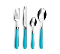 Amefa – Ménagère PRADEL ESSENTIEL Réglisse 16 couverts inox 18/0 Bleu turquoise