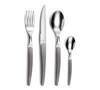 PRADEL ESSENTIEL - Ménagère 24 couverts de table pour 6 personnes - Gamma - Acier Inoxydable 18/0, Finition Standard - Gris (Epaisseur 1.5 mm)