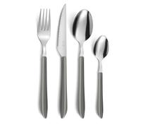 PRADEL ESSENTIEL - Ménagère 24 couverts de table pour 6 personnes - Vibrato - Acier Inoxydable 18/0, Finition Standard - Gris (Epaisseur 2.5 mm)