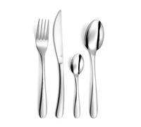 Pradel Essentiel Ondine Ménagère 24 couverts table en Acier 18/0, Inox | Acier Inoxydable 18/0, Finition Standard, Inox, Epaisseur 1.5 mm, manégère 24 couverts pour 6 personnes