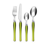 Pradel Essentiel Panier fil 24 couverts Purity Acier inoxydable 18/0 pour 6 personnes Vert