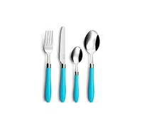 Amefa – Ménagère PRADEL ESSENTIEL Réglisse 16 couverts inox 18/0 Bleu turquoise