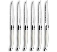 PRADEL ESSENTIEL - Coffret 6 couteaux à steak Rustic Acier inox 18/0, Finition miroir 230 mm, Perle