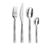 PRADEL ESSENTIEL - Ménagère 24 couverts de table pour 6 personnes - Silex - Acier inoxydable 18/0, Finition Standard - Inox