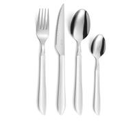 Pradel Essentiel Vibrato Ménagère 24 couverts Inox Pour 6 personnes, Blanc | Ménagère 24 couverts de table pour 6 personnes, Acier Inoxydable 18/0, Finition Standard, Blanc, Epaisseur 2.5 mm