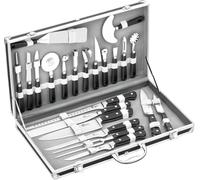 Pradel Excellence - 31123 - Mallette Couteaux de Cuisinier 23 Pièces - Lames Inox - Manches Polypropylène et ABS - Compatibles Lave-Vaisselle - Mallette Rangement - Style Unique - 50 x 28 cm