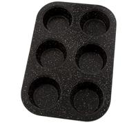 Pradel Excellence - 52110 - Moule 6 Muffins - Acier Carbone - Revêtement Antiadhésif - Compatible Four et Lave-Vaisselle - Diamètre 7 cm - 26,5 x 18 x 3 cm