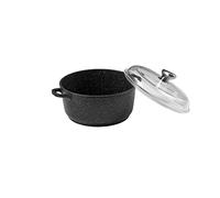 Pradel Excellence - 52399M - Faitout 24 cm "Façon Pierre" en Fonte Aluminium, tous Feux dont Induction, Ancien Manche
