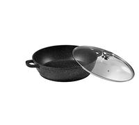 Pradel Excellence - 52407M - Mijoteuse 32 cm "Façon Pierre" en Fonte d'Aluminium avec Couvercle Verre
