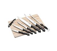 Pradel Excellence - Blister 5 Couteaux de Cuisine + 1 Éplucheur - Acier Inoxydable - Lames Affûtées pour une Coupe Précise - Manche Ergonomique - Design Élégant, Métallique