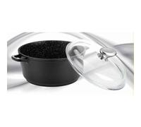 PRADEL EXCELLENCE Casserole en pierre - Ø 20 cm - 2,2 L - Noir - Toutes les sources de chaleur y compris l'induction