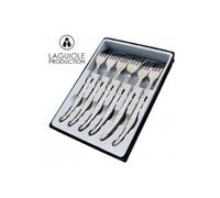 Boîte de 6 fourchettes tribloc Laguiole - PRADEL EXCELLENCE - Acier inoxydable - Gris