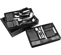 Pradel Excellence - D570C - Ménagère 84 Pièces - Collection Miroir - Pour 12 Personnes - Couteaux, Fourchettes, Cuillères, Louches, Pelles et Couverts de Service - En Inox - Coffret de Rangement