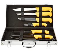Pradel Excellence LA Cuisine D'ALBERT 001000 Lot de 8 Mallettes du Chef Acier Inoxydable/Polypropylène Jaune 40 cm