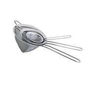 Pradel Excellence - Lot de 3 Passoires Chinois - Acier Inoxydable - Diamètres 8/12/16 cm - Mailles Fines - Poignées Confortables - Compatibles Lave-Vaisselle