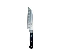 Pradel Excellence - Maitre Chef Couteau Santoku 18 cm - Lame en Acier Inoxydable 3cr14 - Manche POM Ergonomique - Alvéoles Anti-Adhésives pour Précision et Confort de Coupe