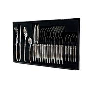 Pradel Excellence - Menagere Laguiole 24 pcs - Coffret Vitrine, Cadeaux - Couverts de Table 6 personnes - Acier Inoxydable - Finition Brillante