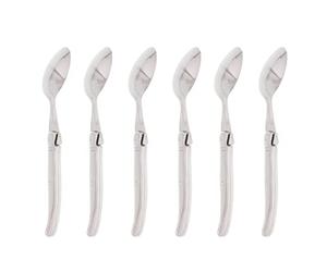 Pradel Excellence - PCOX005063 - Set de 6 Cuillères à Soupe Laguiole Les Argentés - Tout Inox - Compatibles Lave-Vaisselle - Élégance et Robustesse au Quotidien, Gris