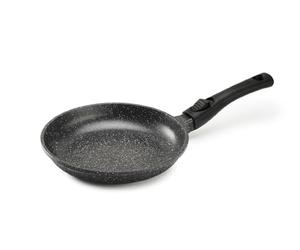 Pradel Excellence - PCUI001002 - Poêle en Fonte d'Aluminium Premium Ø24cm - Revêtement Anti-Adhésif Façon Pierre - Manche Amovible - Tout Feu, Induction, Four, Noir