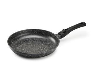 Pradel Excellence - PCUI001003 - Poêle en Fonte d'Aluminium Premium Ø28cm - Revêtement Anti-Adhésif Façon Pierre - Manche Amovible - Tout Feu, Induction, Four, Noir