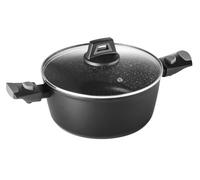 Pradel Excellence - PCUI002010 - Faitout Ø24 cm - Aluminium Forgé - Revêtement Antiadhésif façon pierre - Poignées Amovibles - Couvercle Verre - Tous Feux dont Induction et Lave-Vaisselle