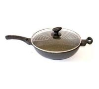 PRADEL EXCELLENCE Wok 32 cm avec couvercle façon pierre 5 l