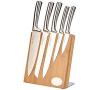 Pradel Jean Dubost 18521 Bloc Météor en Bambou Véritable + 5 Couteaux de Cusine Inox