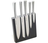 Pradel Jean Dubost 18522 Bloc Météor Façon Wengé + 5 Couteaux de Cuisine, Argent,noir