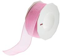 PRÄSENT C.E. Pattberg 4-Seasons Ruban en Organza avec Fil de Fer Violet/Rose 40 mm x 25 m