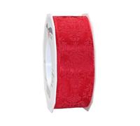 Präsent C.E. Pattberg 40 mm 20 m Brixen Ruban Taffetas imprimé décor, Rouge