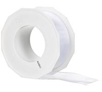 PRÄSENT C.E. Pattberg Ruban en Organza renforcé Blanc Largeur 40 mm Longueur 25 m, Brins de Sapin