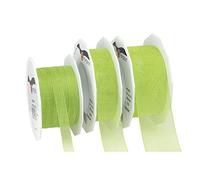 PRÄSENT C.E. Pattberg Ruban en Organza Vert Gazon 10 mm x 25 m