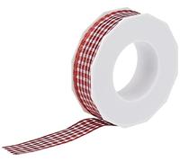 Präsent C.E. Pattberg Vichy Ruban métallique à Bords métalliques Rouge/Blanc 25 mm x 20 m