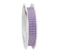 Präsent Ruban de Taffetas Vichy à Carreaux Violet/Blanc 15 mm x 20 m