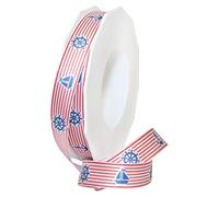 Präsent Ruban, Rouge/Blanc/Bleu, 1,6 cm x 20,3 m