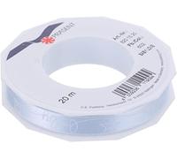 Präsent - Ruban Satin Imprimé Baby Love Bleu 20 m Rouleau de 15 mm de Largeur