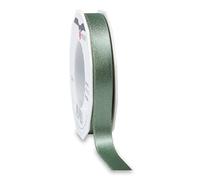 Präsent - Ruban satin pailleté vieux vert argenté 20 m rouleau 15 mm de largeur
